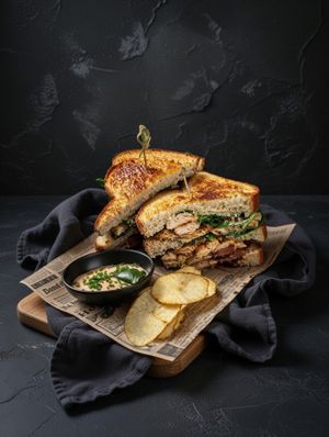 signature club sandwich at Bubita Bar in Barcelona