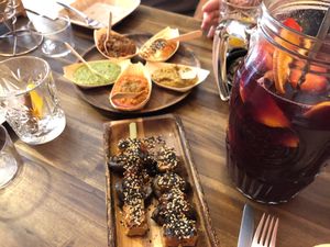 Tapas y sangria at Bubita Bar in Barcelona