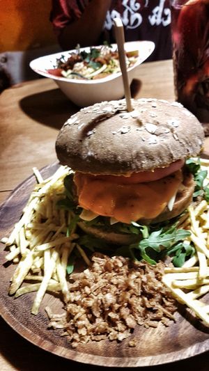 Vegan burger at Bubita Bar in Barcelona