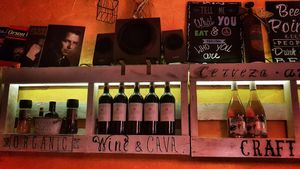 Wall decoration at Bubita Bar in Barcelona