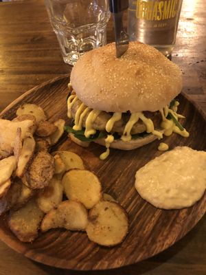 Burger. Beany one. Lovely  at Bubita Bar in Barcelona