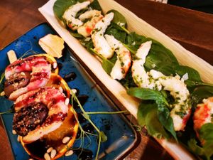 Gamba's and langustine at Bubita Bar in Barcelona