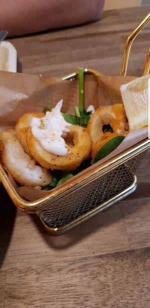 Vegan calamari 😍 sooooo good how do they do it at Bubita Bar in Barcelona