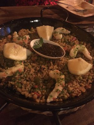 Vegan paella! Delicious!  at Bubita Bar in Barcelona