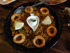 Paella at Bubita Bar in Barcelona