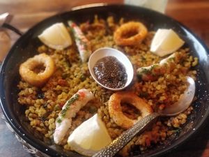 Paella at Bubita Bar in Barcelona
