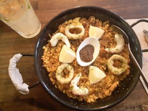 "Sea food" Paella at Bubita Bar in Barcelona