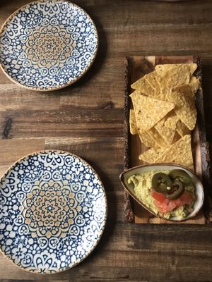 Nachos & Edamame Guacamole at Bubita Bar in Barcelona