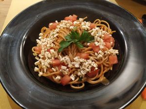 Spaghetti vegani at Veganda in Padua
