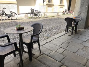 Outside seating area  at Veganda in Padua