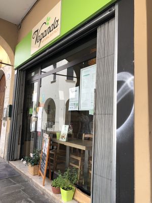 restaurant entrance  at Veganda in Padua