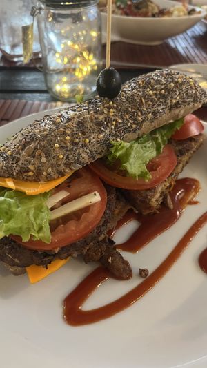 Big smoky burger   at Veganda in Padua