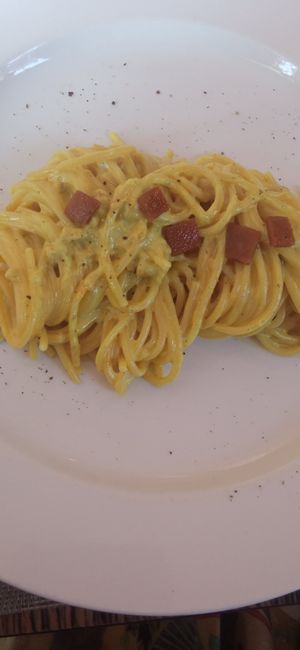 Pasta del giorno (Carbonaia) #Veganuary at Veganda in Padua