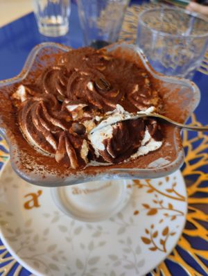 Dissapointing tiramisu at Veganda in Padua