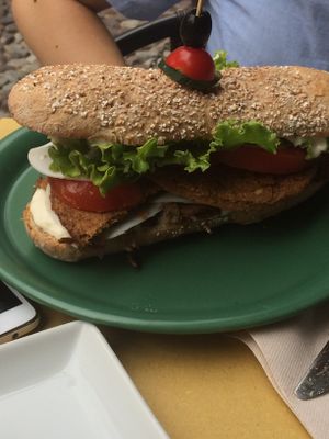 Vegan chop with vegan breaded cutlet at Veganda in Padua
