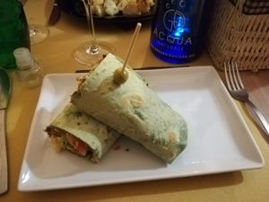 Turkish veghina - vebab style - yum! at Veganda in Padua