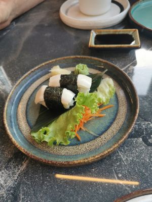 Tofu skin nagiri at Oishi sushi Châtillon in Valle D'aosta