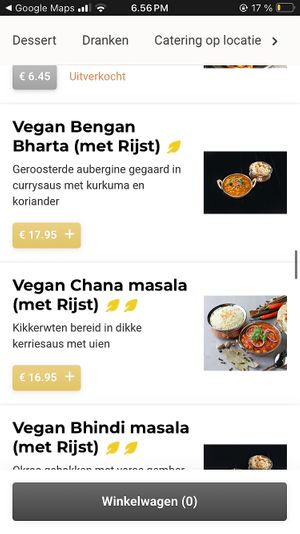 Menu from website  at Kathmandu Kitchen Leiden in Zuid-holland