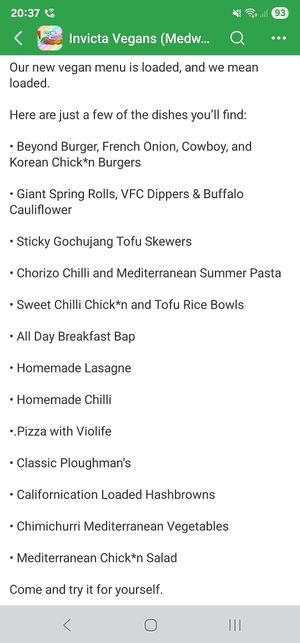 Some of the vegan dishes they have at Inn on the Lake  in Gravesend