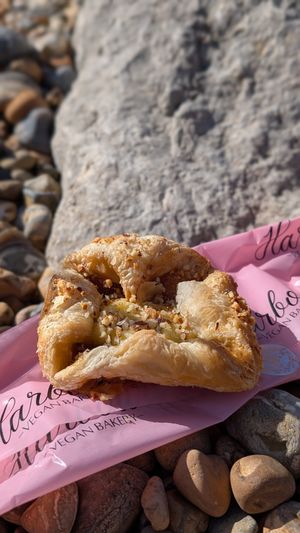 Vanilla & hazelnut crown at Harbours Vegan Bakery in Lancing