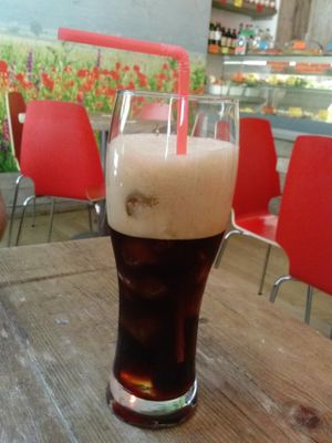 iced coffee at Panino Vegano in Florence