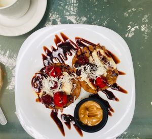 Churro French Toast at Avocado Vegetariano - Santa Gertrudis Copo in Merida
