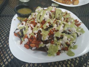 Nachos pastor at Avocado Vegetariano - Santa Gertrudis Copo in Merida