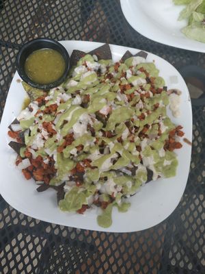 Nachos pastor at Avocado Vegetariano - Santa Gertrudis Copo in Merida