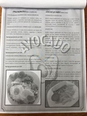 Menú  at Avocado Vegetariano - Santa Gertrudis Copo in Merida