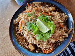 Vegan Pad Thai at Gobi Sushi Lerum in Lerum