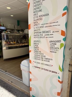 Vegan flavours at Valentino Gelato - Ribera in Valencia