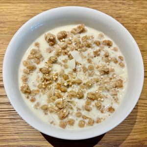 Strawberry granola  at Feast in Dubai