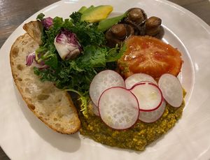 Vegan truffle egg “bowl”   at Miss Green - Dunhua in Taipei