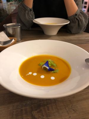 Pumpkin soup at Miss Green - Dunhua in Taipei