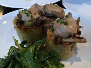 CONFIT POTATO CUP
wild mushroom, arugula, sauce ivoire at Charlie Was a Sinner in Philadelphia