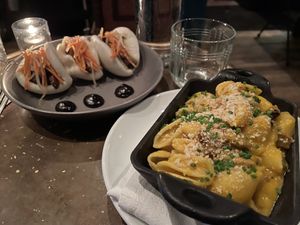 Bao Buns and Max and Cheese 🤤   at Charlie Was a Sinner in Philadelphia