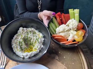 Vegan Ricotta with crudités   at Charlie Was a Sinner in Philadelphia