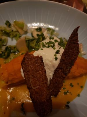 Sweet potato, leeks and bacon at Charlie Was a Sinner in Philadelphia