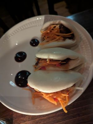 Caramelized eggplant bao at Charlie Was a Sinner in Philadelphia