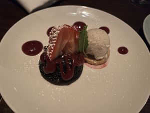 Chocolate molten cakee  at Charlie Was a Sinner in Philadelphia