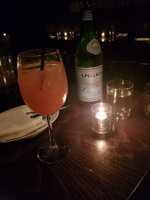 Charlie's Punch and Sparkling water at Charlie Was a Sinner in Philadelphia