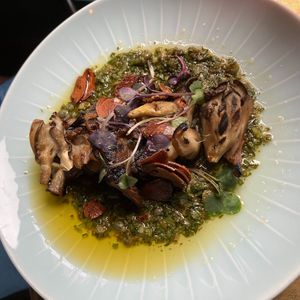 Fire roasted oyster mushrooms at Charlie Was a Sinner in Philadelphia