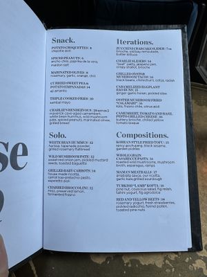 2025 Spring menu  at Charlie Was a Sinner in Philadelphia