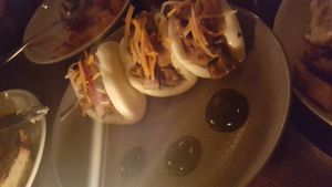 eggplant bao buns at Charlie Was a Sinner in Philadelphia