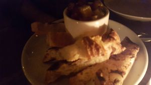 pickled beet jar with grilled sourdough and pine nut ricotta  at Charlie Was a Sinner in Philadelphia