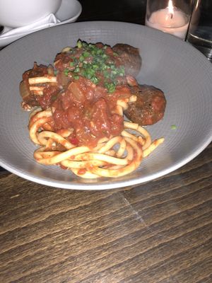 Spaghetti and meatballs  at Charlie Was a Sinner in Philadelphia