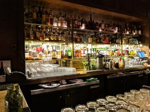 Well stocked bar at Charlie Was a Sinner in Philadelphia