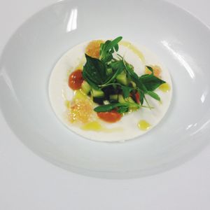 Coconut Panna Cotta with Thai curry and basil at Charlie Was a Sinner in Philadelphia