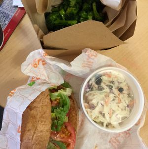 Grillin Chicken Cole Slaw and Broccoli   at Veggie Grill in Mountain View