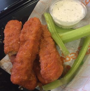 Great ";wing"; and great dipping sauce ..WoW! at Veggie Grill in Mountain View